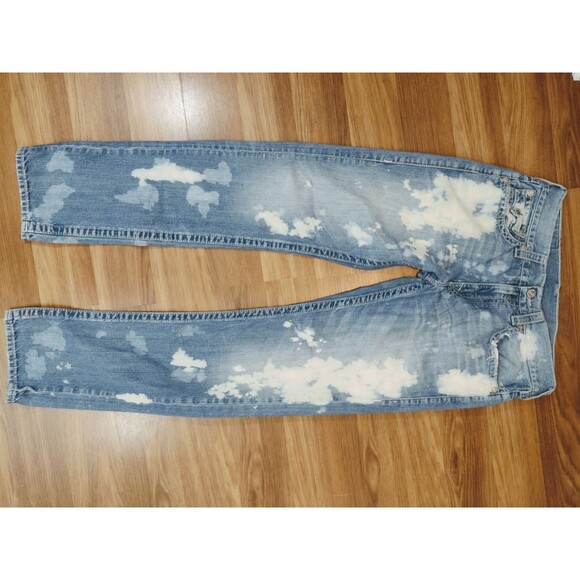 True Religion Jeans Bleach Acid Wash Skinny USA Mens 33 - Picture 13 of 16